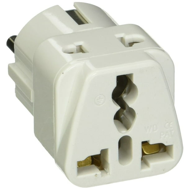 3 Pack CKITZE BA-10-3P Grounded Universal 2-in-1 Type D Plug Adapter 